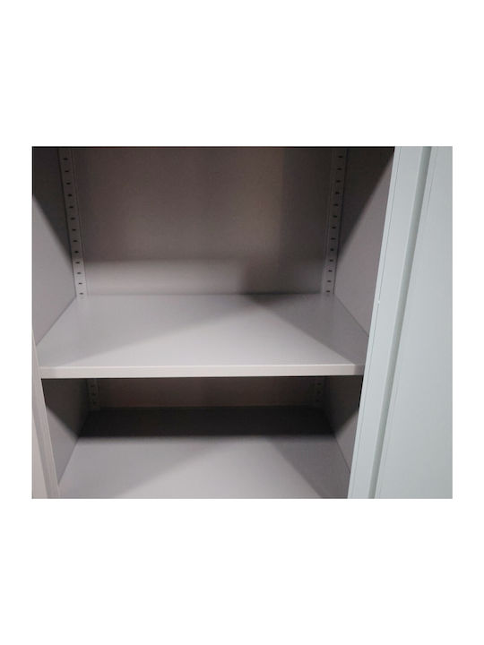 Single-Leaf Metallic Cabinet with Locking Capability with 4 Shelves 60x40x195 cm