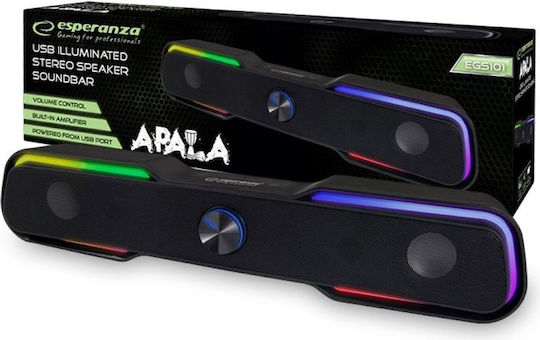 Esperanza EGS101 Soundbar 6W 2.0 Μαύρο