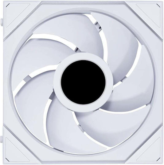 Lian Li Ventilator Pentru Carcasă UNI FAN TL LCD 140mm (1600rpm / 68.1cfm) cu Iluminare RGB și Conexiune 4-Pin PWM / 9-Pin Alb