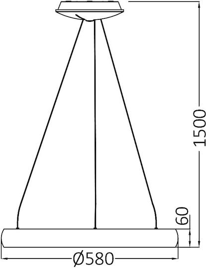 Braytron LED Κρεμαστό Φωτιστικό 58εκ. Braytron LED Κρεμαστό Φωτιστικό 58εκ.