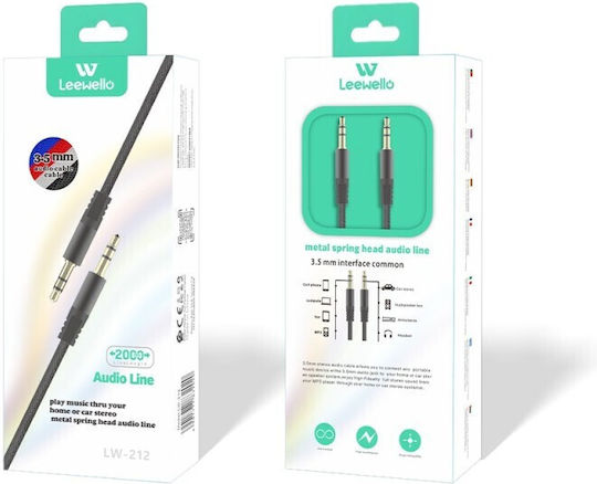 Leewello Leewello 3.5mm Jack Cable - 3.5mm Male to 3.5mm Male Black Length 2m