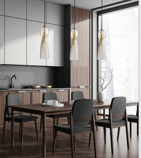 Zambelis Lights Pendant Light Yellow Rail 105cm