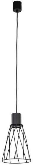 TK Lighting Hängelampe Schwarz 16cm