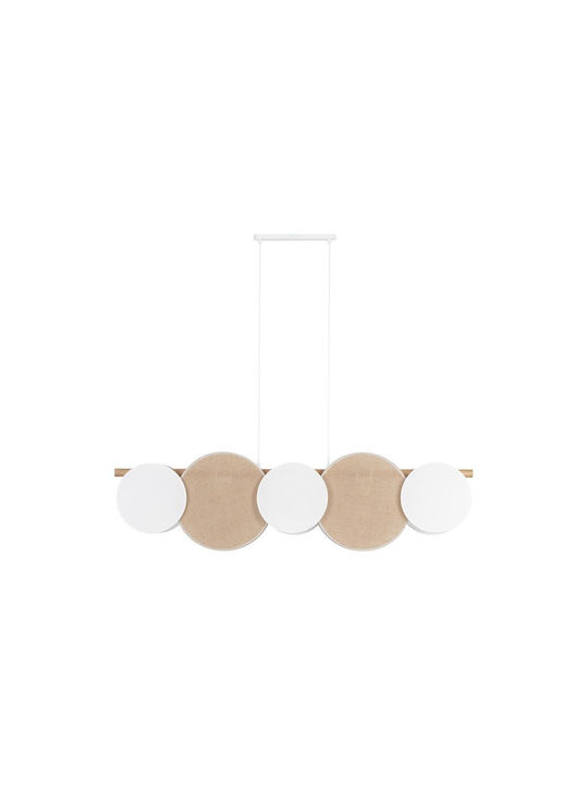TK Lighting Pendant Light White Rail with Socket E27