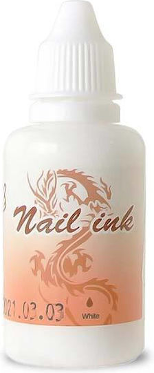 Airbrush Nail Ink Painting Colors for Nails White 30ml in White Color
