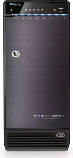 Fantec QB-X8U31 Case for 8 Hard Drives 3.5" SATA III with Connection SATA / USB 3.1