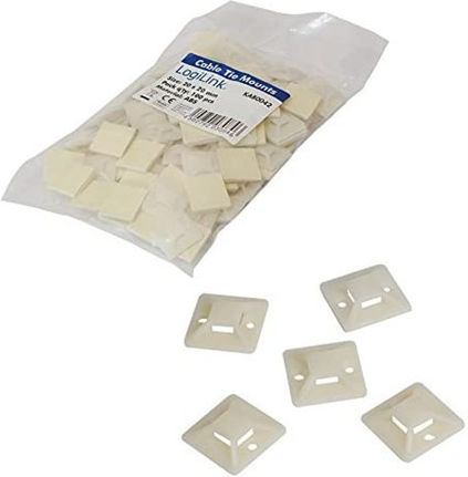 LogiLink Cable Tie Mounts Weiß 100Stück