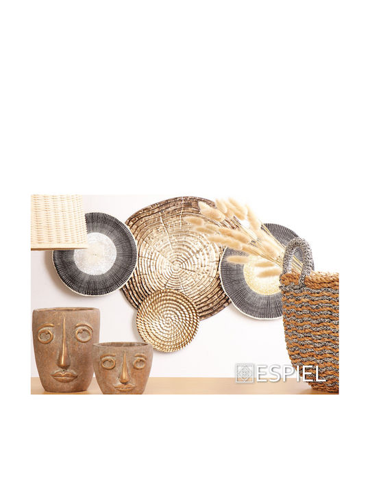 Espiel Planter Concrete Beige 18x18x20cm. Face
