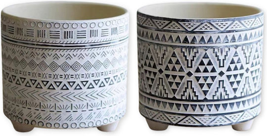 Viosarp Ethnic BW Κασπώ Κεραμικό Λευκό 12x12x11εκ.