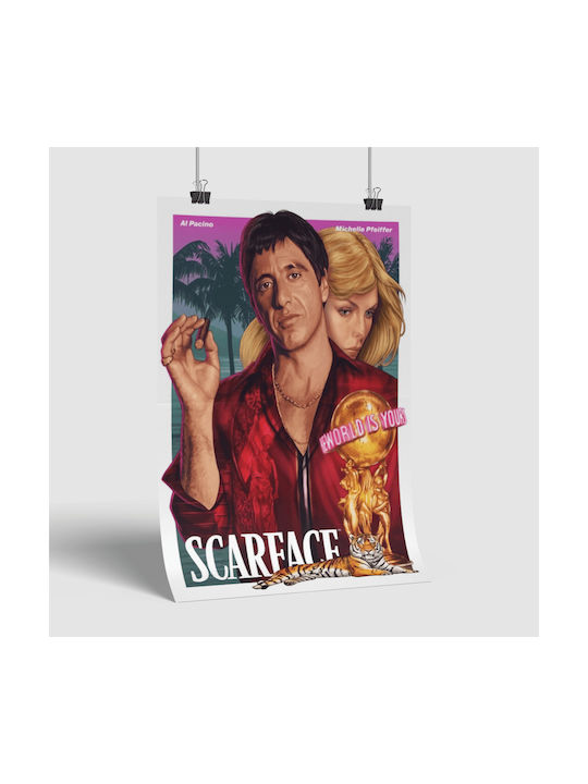 Scarface Κάδρο Ξύλινο 21x30cm