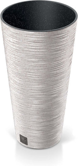 Prosperplast Furu Slim Eco Übertopf Kunststoff Weiß 25x25x48εκ.