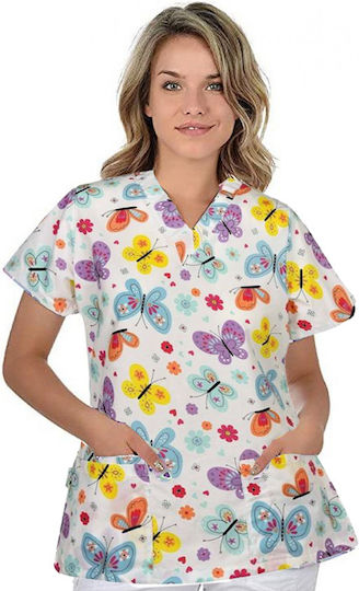 B-Well Bambina Women's Multicolour Medical Blouse