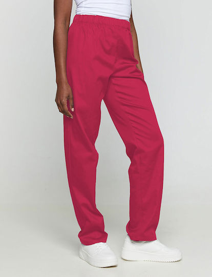 Velilla Unisex Medizinische Hosen Fuchsie aus Baumwolle und Polyester