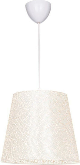 GloboStar Coney Lustră Bej cu Dulie E27 26x26x93cm.