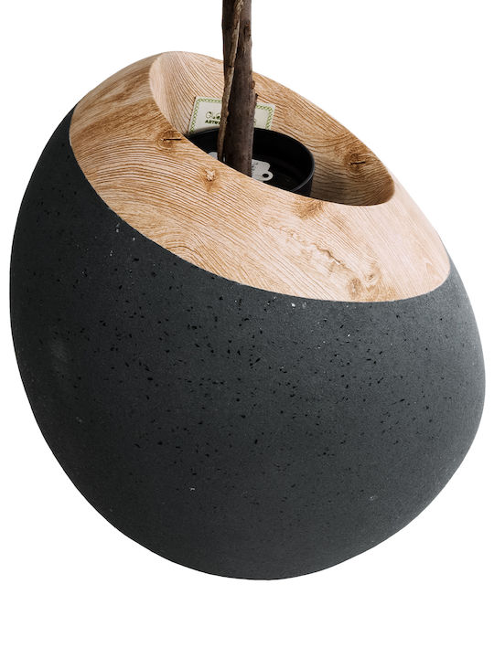 GloboStar Ravello Übertopf Polyester Schwarz 60x60x75εκ.