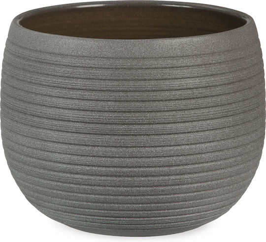 Scheurich Umber Stone Саксия Керамика Сив 18x18x14εκ.