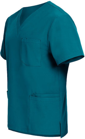 Be Unique Men's Petrol Blue Medical Blouse