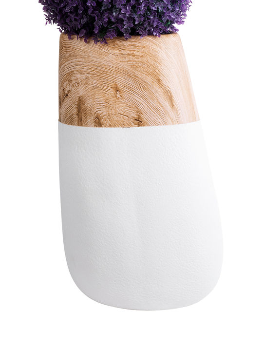 GloboStar Pandora Planter Polyester White with Stand 45x45x72cm.