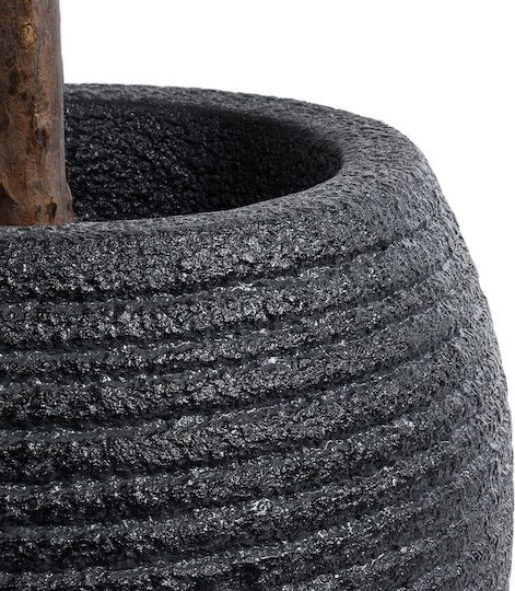GloboStar Nashville Planter Polyester Black with Stand 40x40x50cm.