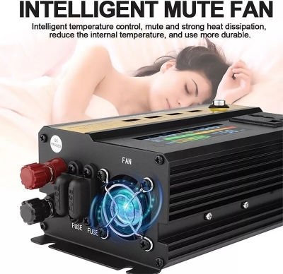 Car Inverter Pure Sinewave 1200W to Converter 12V DC in 230V AC