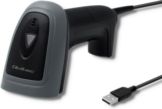 Qoltec Scanner Χειρός Ενσύρματο με Δυνατότητα Ανάγνωσης 2D και QR Barcodes