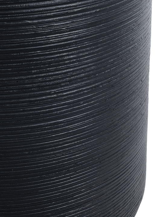 GloboStar Artificial Garden Damascus Übertopf Polyester Schwarz 45x45x45εκ.