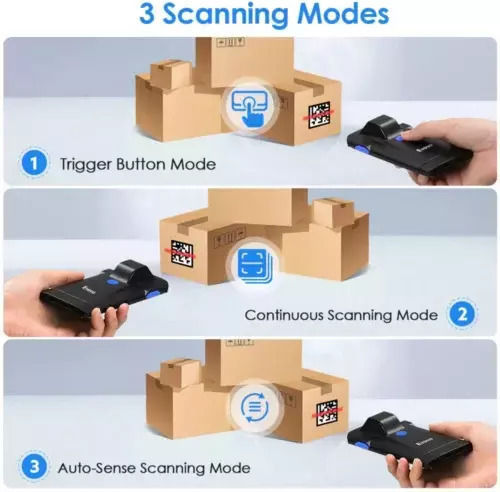 Eyoyo Eyoyo Handheld Scanner Wireless with 2D and QR Barcode Reading Capability