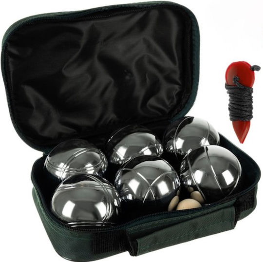 Geological Petanque Game Zola 6 Metal Balls Storage Case 1 Wooden Ball String Measuring Distance