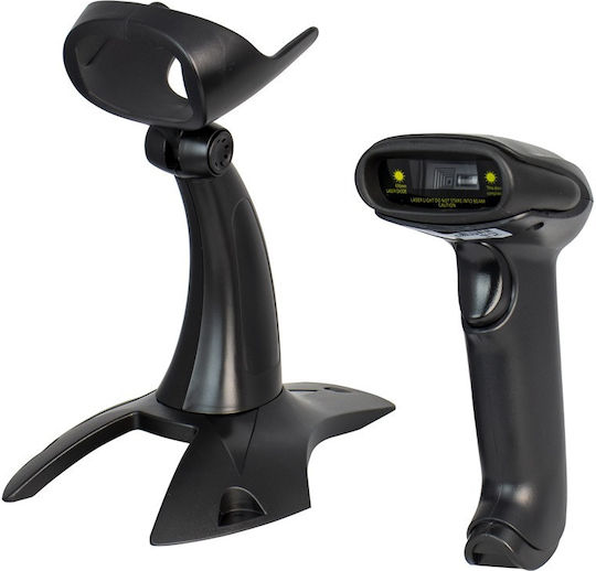 MJ-828 Handheld Scanner Wired Black with 1D Barcode Reading Capability