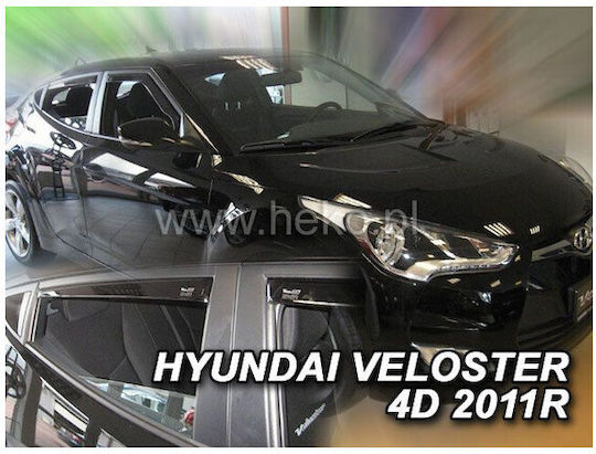 Windbreakers Hyundai Veloster 2011+ Coupe 2 Pcs Front 1 Rear Right