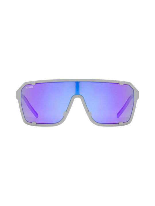 Uvex Sunglasses with Silver Plastic Frame and Purple Mirror Lens S5330615516