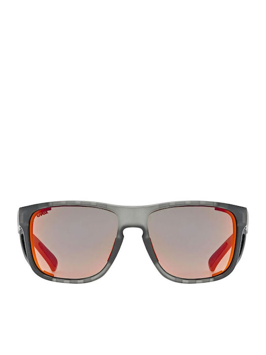 Uvex Sportstyle 312 Unisex Sunglasses with Gray Plastic Frame and Red Mirror Lens S5330075116