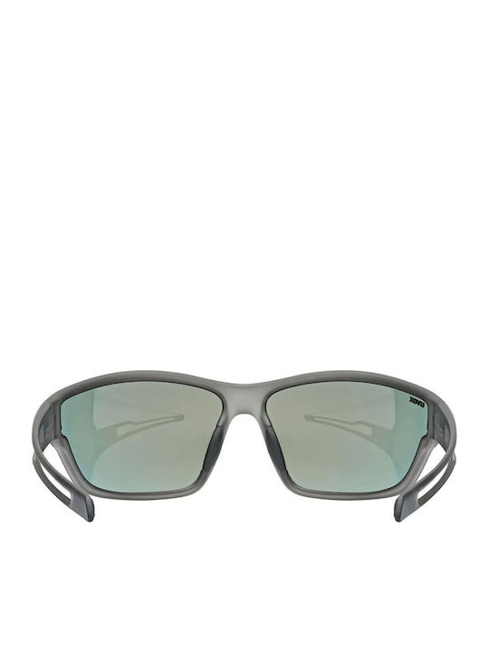 Uvex Sportstyle 806 Unisex Γυαλιά Ηλίου με Γκρι Κοκκάλινο Σκελετό και Πολύχρωμο Καθρέφτη Φακό S5330872213