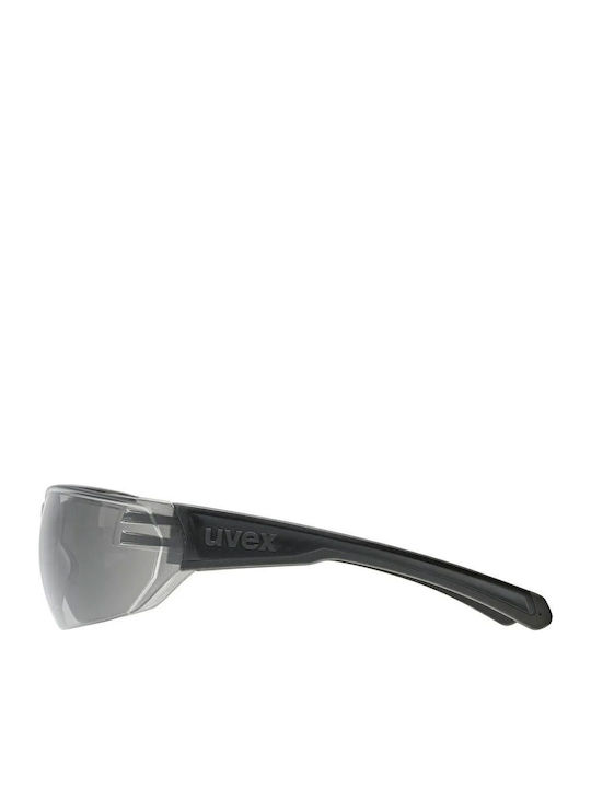 Uvex Men's Sunglasses with Gray Plastic Frame and Silver Mirror Lens S5330822216