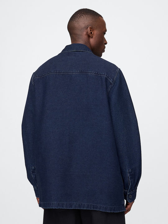 Μακρυμάνικo Τζιν Overshirt Dark Indigo