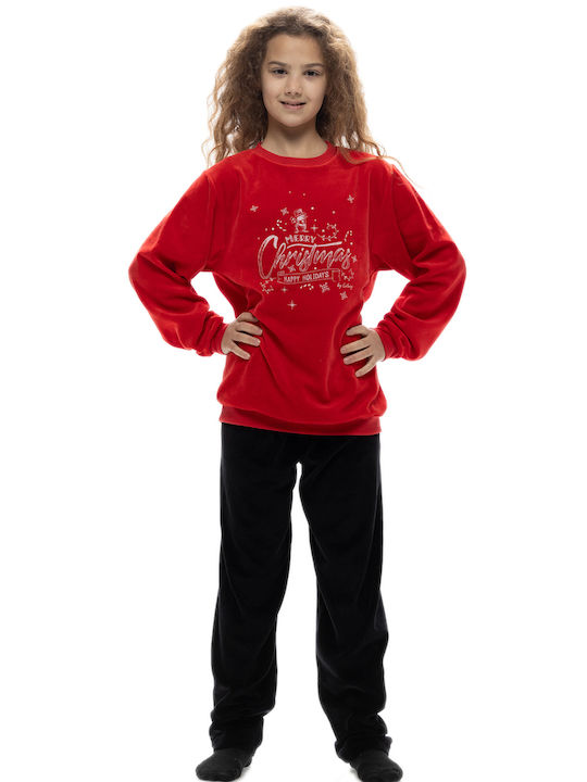 Galaxy Kids' Pajamas Winter Cotton Red