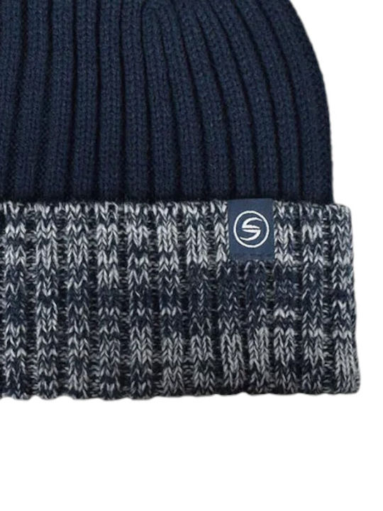 Stamion Beanie Beanie Knitted in Navy Blue color