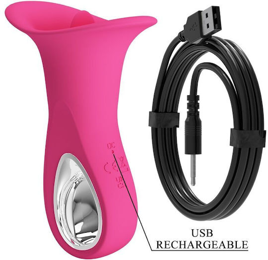 Pretty Love Vibrator Vibrating Tongue 12 Клитор Вибратор с Дистанционно Управление Розов