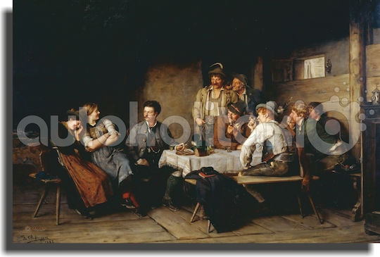 Orafol The Tyrolean Salon - Franz Defregger σε Καμβά Orafol The Tyrolean Salon - Franz Defregger σε Καμβά