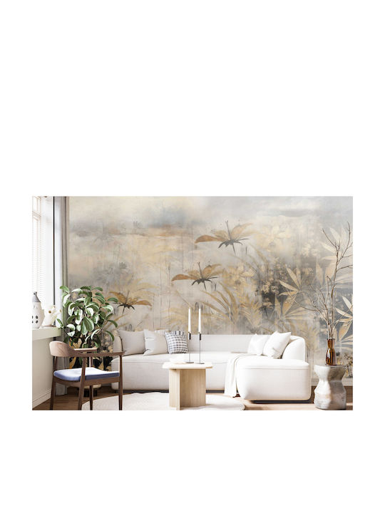 Abstrakte Wandtapete Schlafzimmer Gras Blätter Blumen Wand 240x360