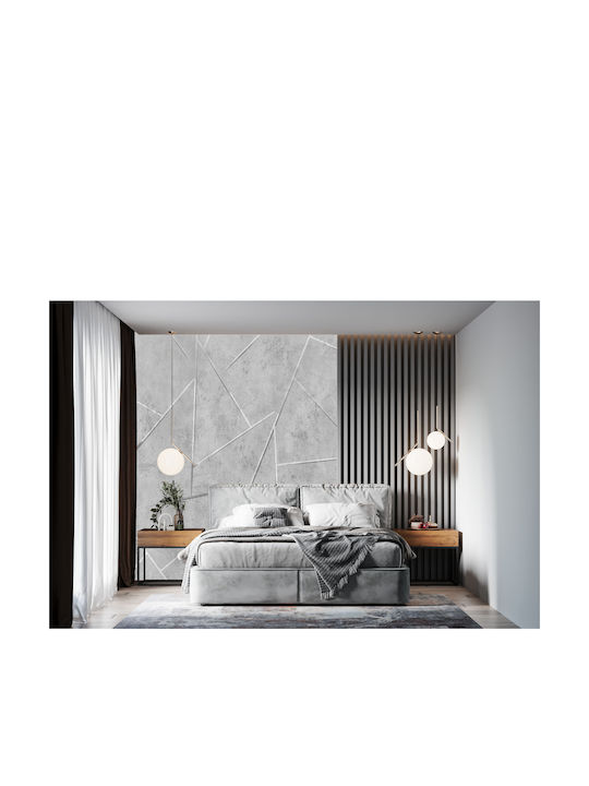 3D Wandbild Raumtapete Wohnzimmer Betonlinien 148x220