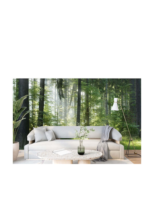 Fototapet Decorativ Dormitor Pădure în Soarele Dimineții 148x220