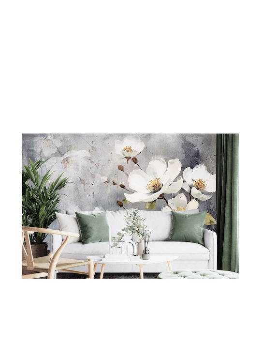 Floral Wall Mural Living Room White Magnolia Flower Wallpaper 260x390