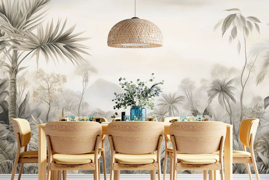 Wallpaper Forest Beige Jungle Room Decoration Wallpaper 148x220
