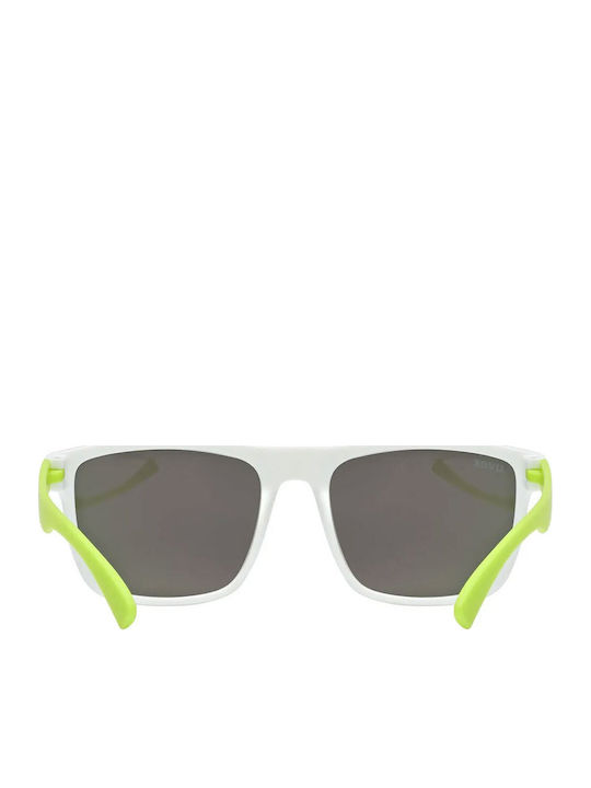 Uvex Square Kids Sunglasses with Mirror Lenses Green