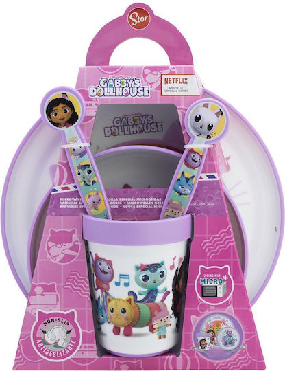 Stor Set de hrănire din Plastic Violet 5buc