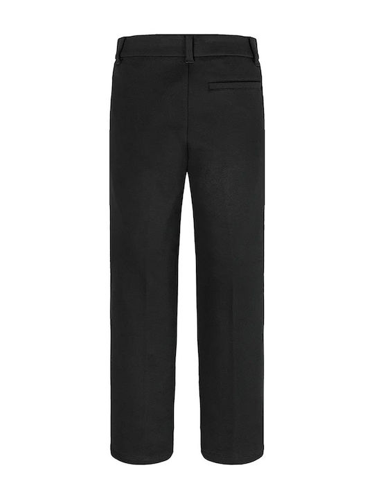 Kids' Chino Fabric Pants Black