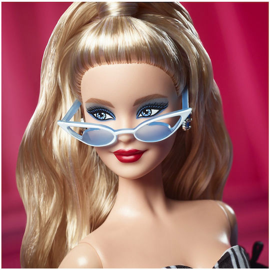 Barbie 65th Anniversary Collectible Doll Doll with Blonde Hair and Black and White Gown for 3+ years+ Years 28cm