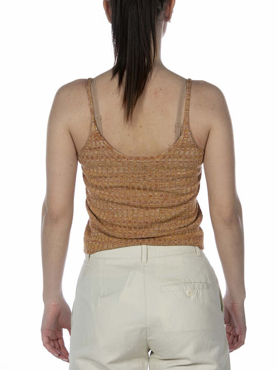 Γυναικείο Crop Top με Τιράντες Brown