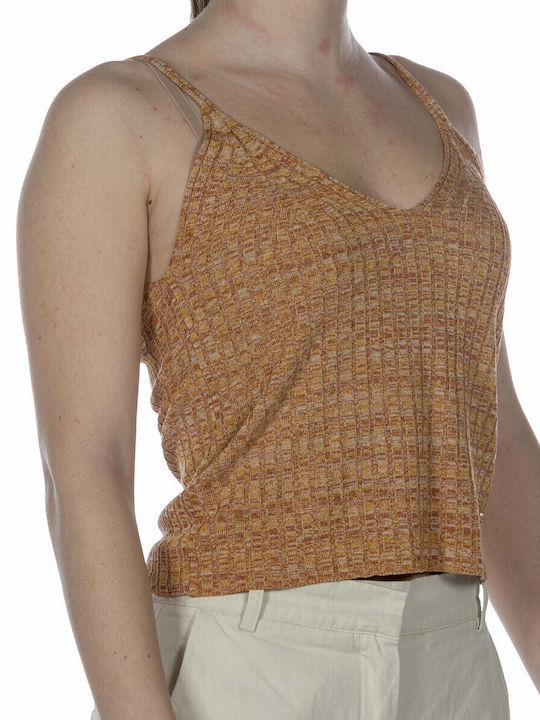 Γυναικείο Crop Top με Τιράντες Brown